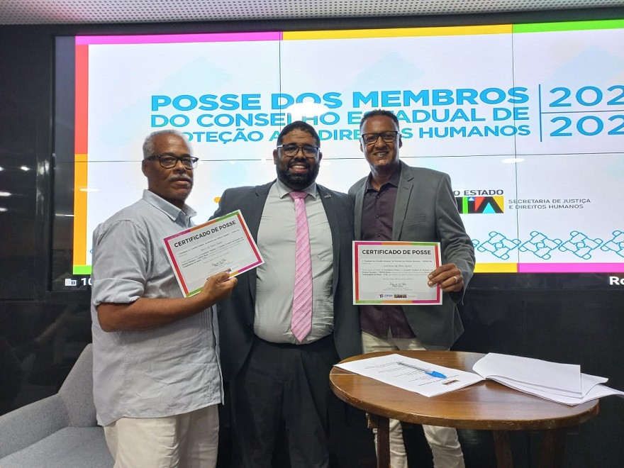 Ailton e Jerônimo empossados pelo secretário Felipe Freitas
