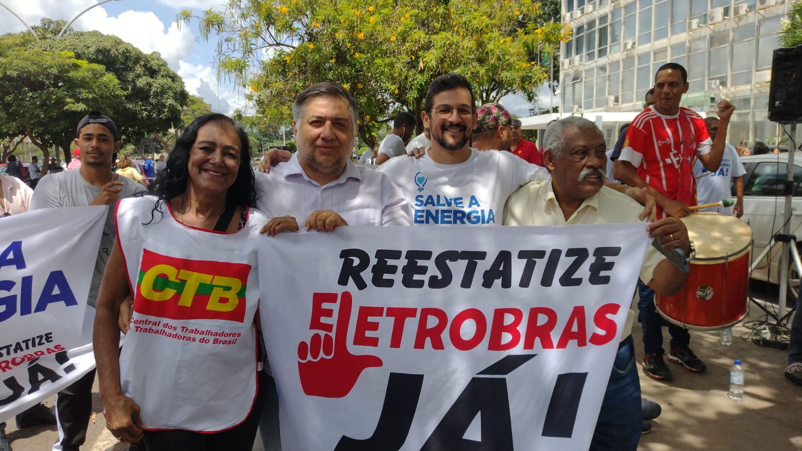 CTB no ato em defesa da reestatização da Eletrobras
