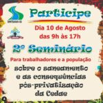 2º seminário sobre o saneamento e as consequências pós-privatização da Cedae, do Sintsama-RJ acontece em agosto
